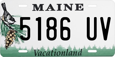 ME license plate 5186UV