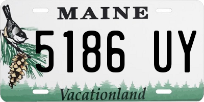 ME license plate 5186UY