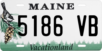 ME license plate 5186VB