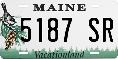 ME license plate 5187SR