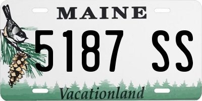 ME license plate 5187SS