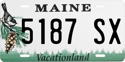 ME license plate 5187SX