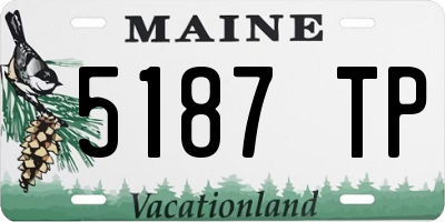 ME license plate 5187TP
