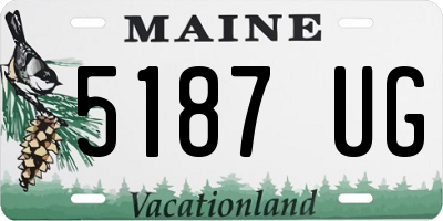 ME license plate 5187UG