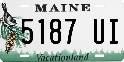 ME license plate 5187UI