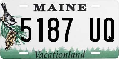 ME license plate 5187UQ