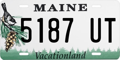 ME license plate 5187UT