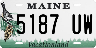 ME license plate 5187UW