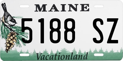 ME license plate 5188SZ