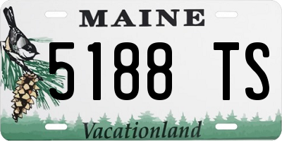 ME license plate 5188TS