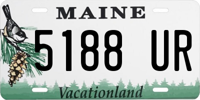 ME license plate 5188UR