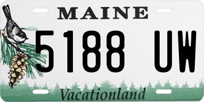 ME license plate 5188UW