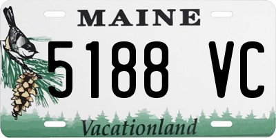 ME license plate 5188VC