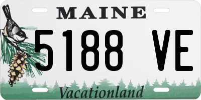 ME license plate 5188VE
