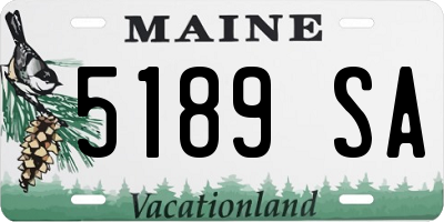 ME license plate 5189SA