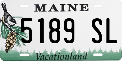 ME license plate 5189SL