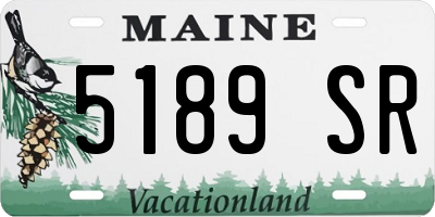 ME license plate 5189SR