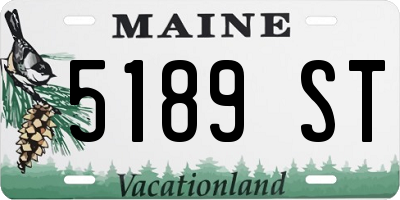 ME license plate 5189ST