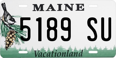ME license plate 5189SU