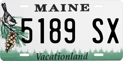 ME license plate 5189SX