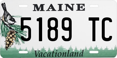 ME license plate 5189TC