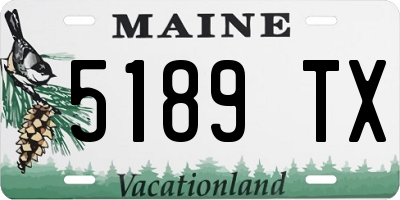 ME license plate 5189TX