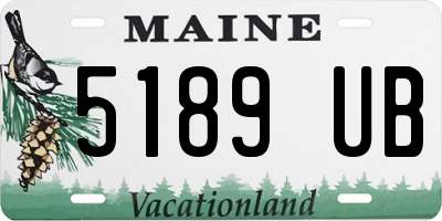 ME license plate 5189UB