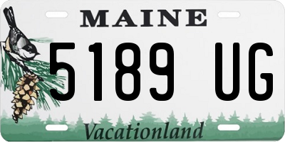 ME license plate 5189UG
