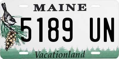 ME license plate 5189UN