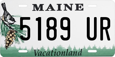 ME license plate 5189UR