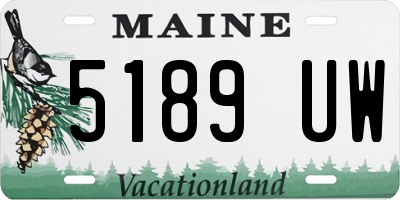 ME license plate 5189UW