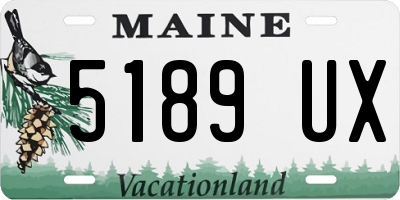 ME license plate 5189UX