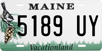 ME license plate 5189UY