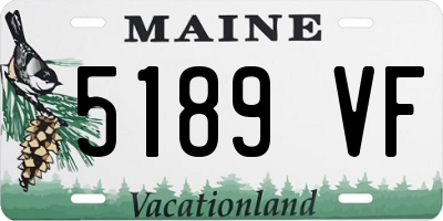 ME license plate 5189VF