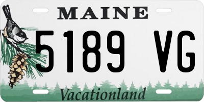 ME license plate 5189VG