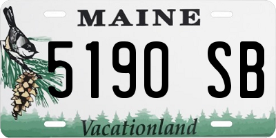 ME license plate 5190SB