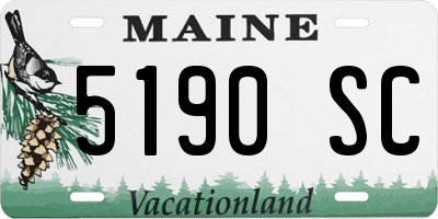 ME license plate 5190SC