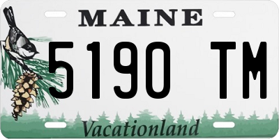 ME license plate 5190TM
