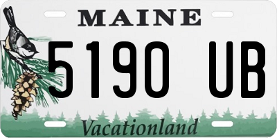 ME license plate 5190UB