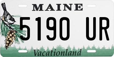 ME license plate 5190UR