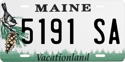 ME license plate 5191SA