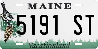 ME license plate 5191ST