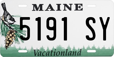 ME license plate 5191SY