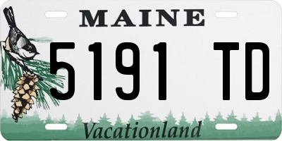 ME license plate 5191TD