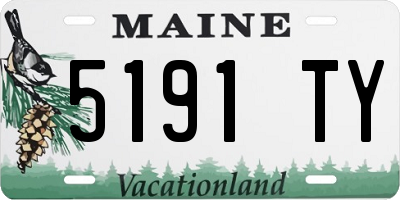 ME license plate 5191TY