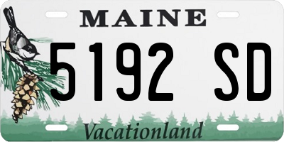 ME license plate 5192SD