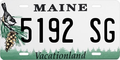 ME license plate 5192SG
