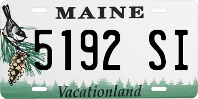 ME license plate 5192SI