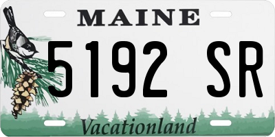 ME license plate 5192SR