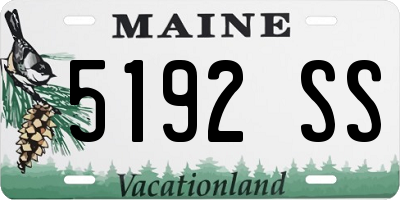 ME license plate 5192SS